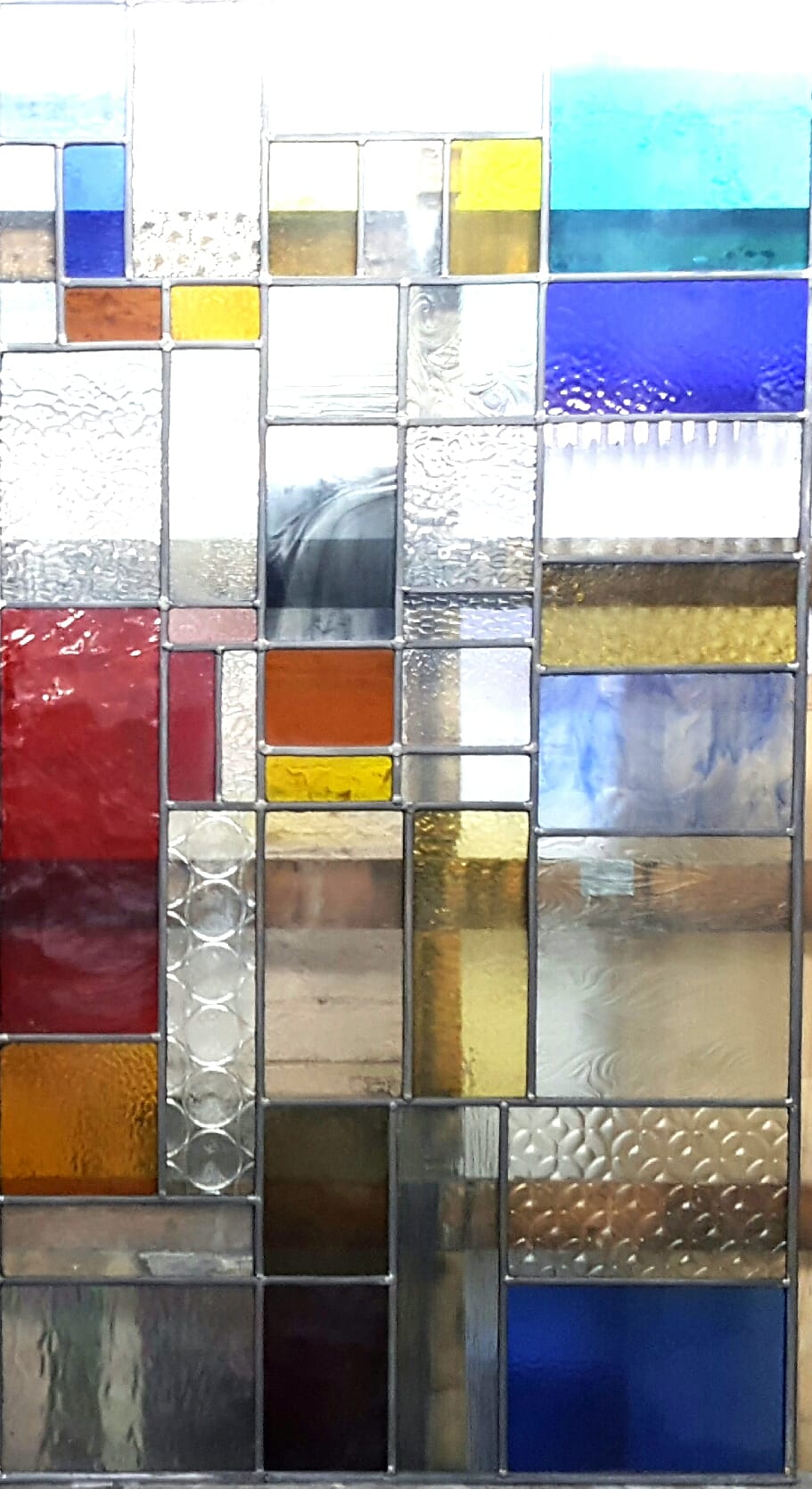 Victorian leaded glass panel, Liverpool workshop