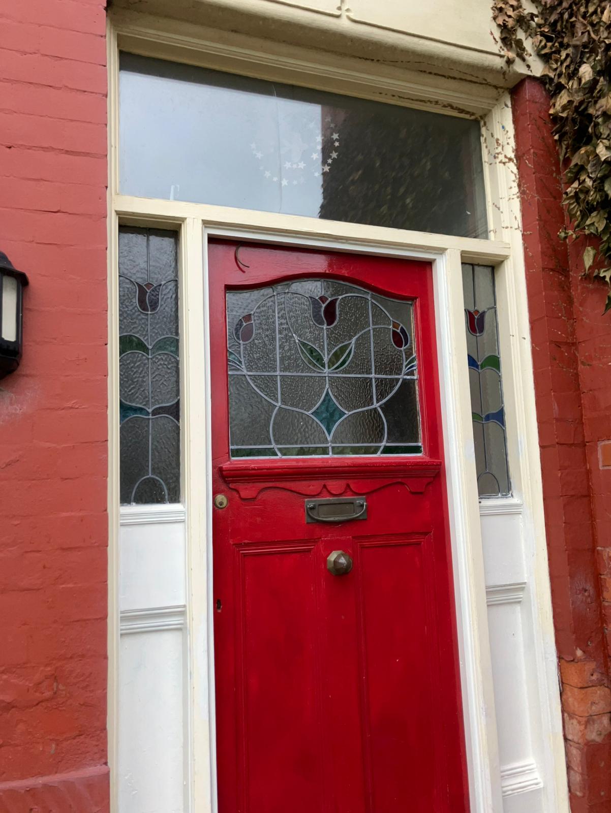 Bespoke stained glass panel, Liverpool Glass and Joinery Ltd.