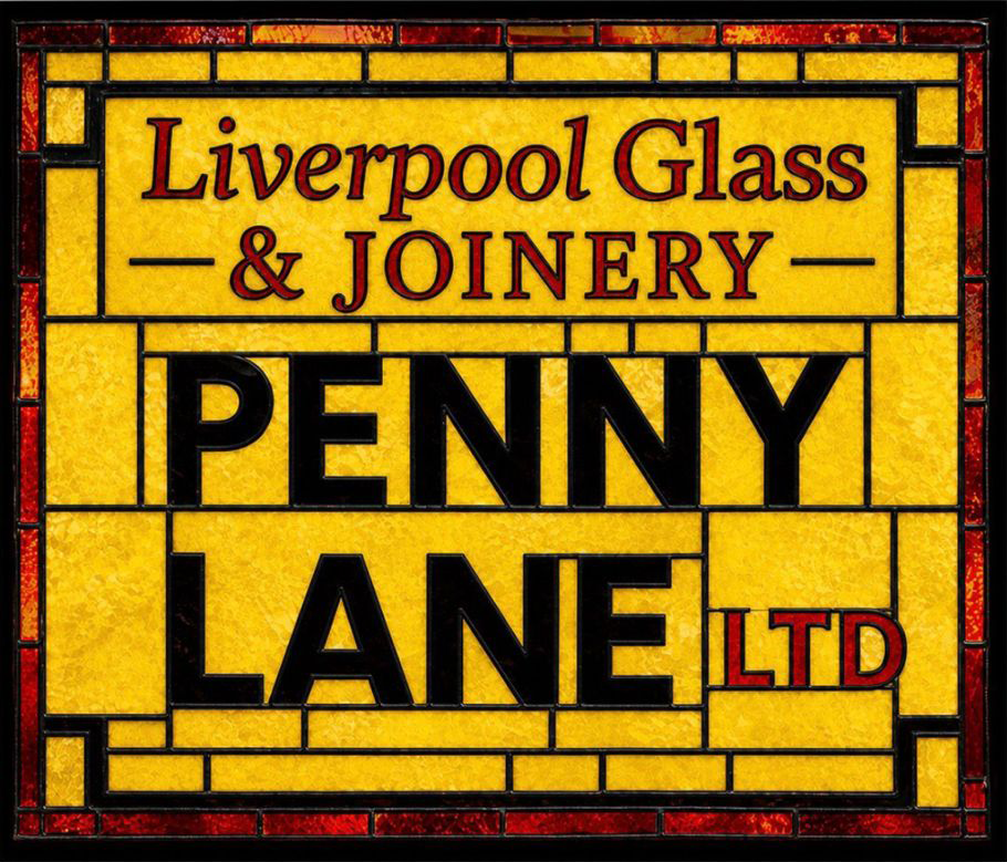 Liverpool Glass & Joinery stained glass logo sign